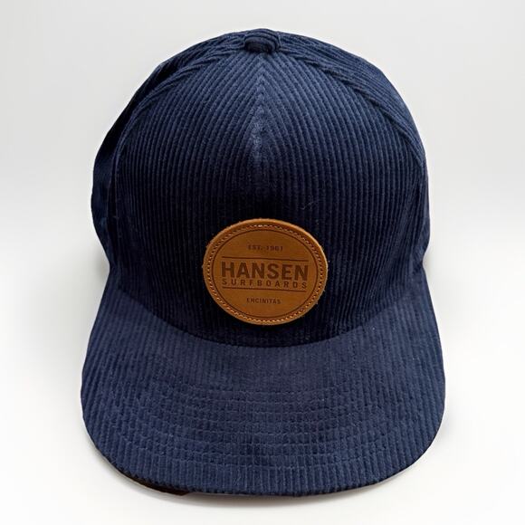 Pukka Other - Pukka Mens Hansen Surfboard Encinitas Patch Corduroy Leather Strapback Hat NWOT